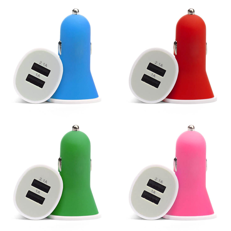 Charge MAXX Dual-Port Char Charger USB-A & USB-A 2.1 Amp - Blue, Green, Pink or Red