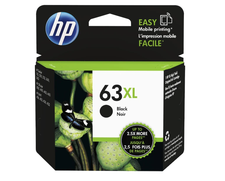 HP HP 63XL, (F6U64AN) High-Yield Black Original Ink Cartridge