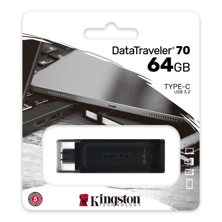 Kingston DataTraveler 70 USB-C Flash Drive - 64GB