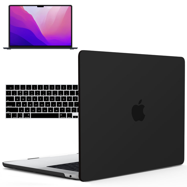iBenzer Hardshell Case and Keyboard Cover for 13-inch MacBook Air M-series - Black