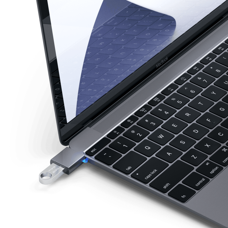 Satechi Aluminum Type-C to Type A USB 3.0 Adapter - Space Gray