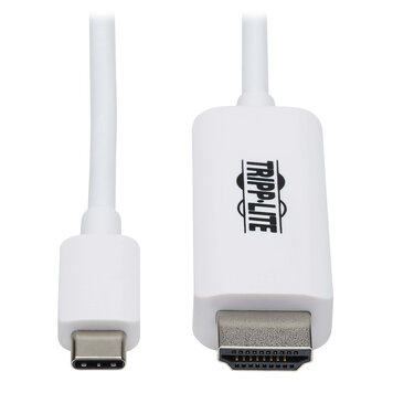 Tripp Lite USB-C to HDMI Cable 4K - Thunderbolt 3 - 6ft - White