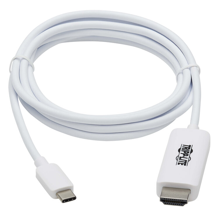 Tripp Lite USB-C to HDMI Cable 4K - Thunderbolt 3 - 6ft - White