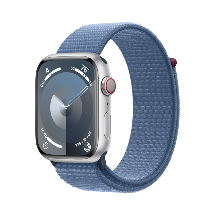 Apple Watch Series 9 GPS and Cellular 45mm Aluminum Case with Sport Loop