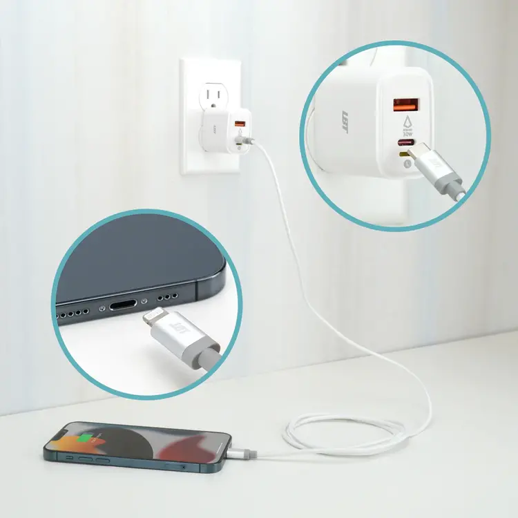 LBT Ultra Fast 30W PD Reverse Lightning-port Wall Charger