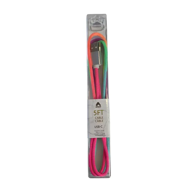 amaze 5ft amaze Charging Cable USB-A to USB-C - Multicolor