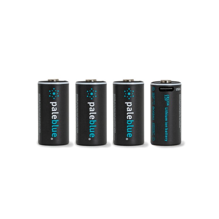 Pale Blue Lithium-Ion Rechargable Batteries - CR123