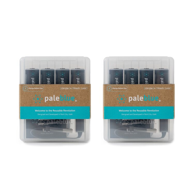 Pale Blue Lithium-Ion Rechargable Batteries - CR123