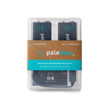 Pale Blue Lithium-Ion Rechargable Batteries - 9V