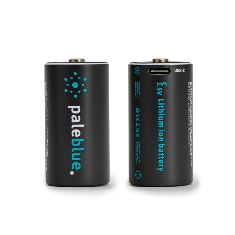 Pale Blue Lithium-Ion Rechargable Batteries - C