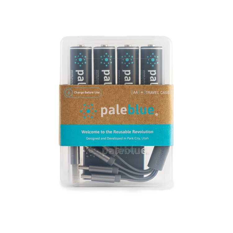 Pale Blue Lithium-Ion Rechargable Batteries - AA