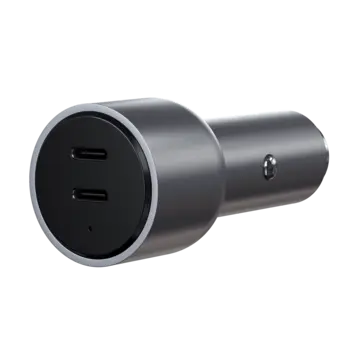 Satechi Dual USB-C PD Car Charger - Space Gray 40W