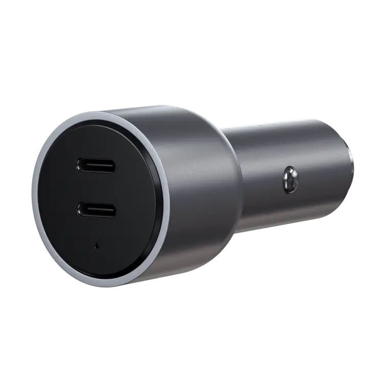Satechi Dual USB-C PD Car Charger - Space Gray 40W