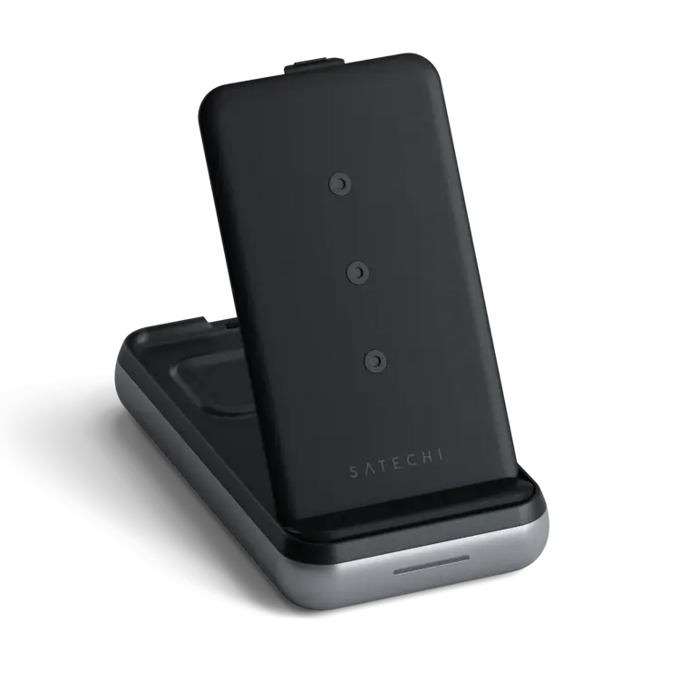 Satechi Duo Wireless Charger Power Stand - Space Gray