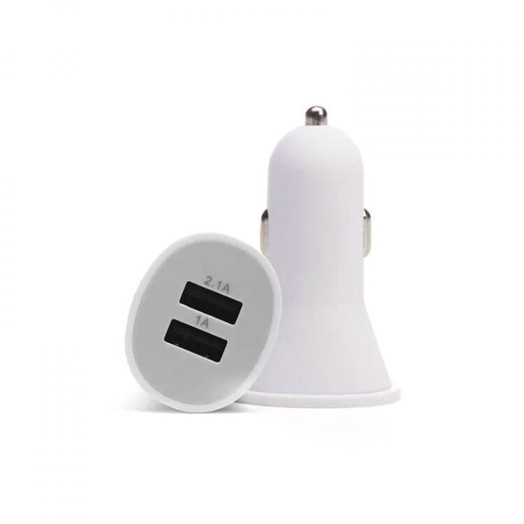 Charge MAXX Dual-Port Car Charger USB-A & USB-A 2.1 Amp - Black or White