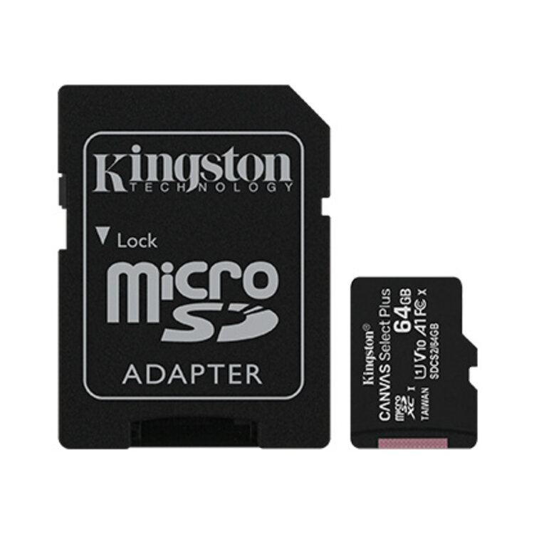 Kingston 64GB Canvas Select Plus microSDXC Card with Adapter