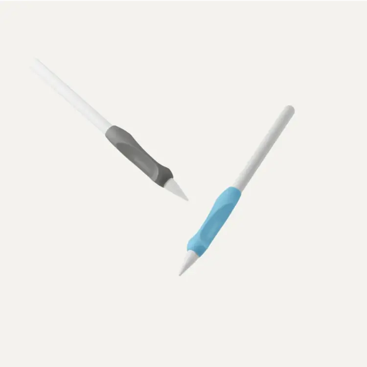 Pencil Grips - White and Blue 2pk