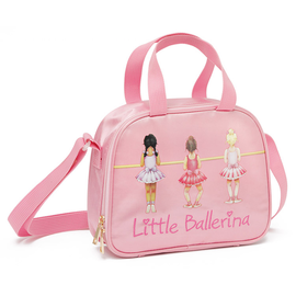 LITTLE BALLERINA Pink Satin Shoulder Bag