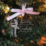 DBA Designs Dance Teacher Christmas Ornament