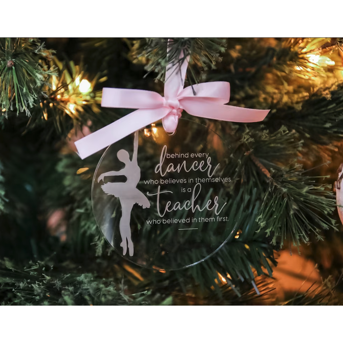 DBA Designs Dance Teacher Christmas Ornament