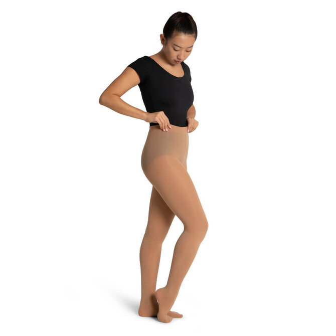 Capezio #1915C, #1915X Girl's Ultra Soft Footed Tights with Self Knit – The  Dancer In You