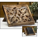 Small Wood Carved Bible Stand