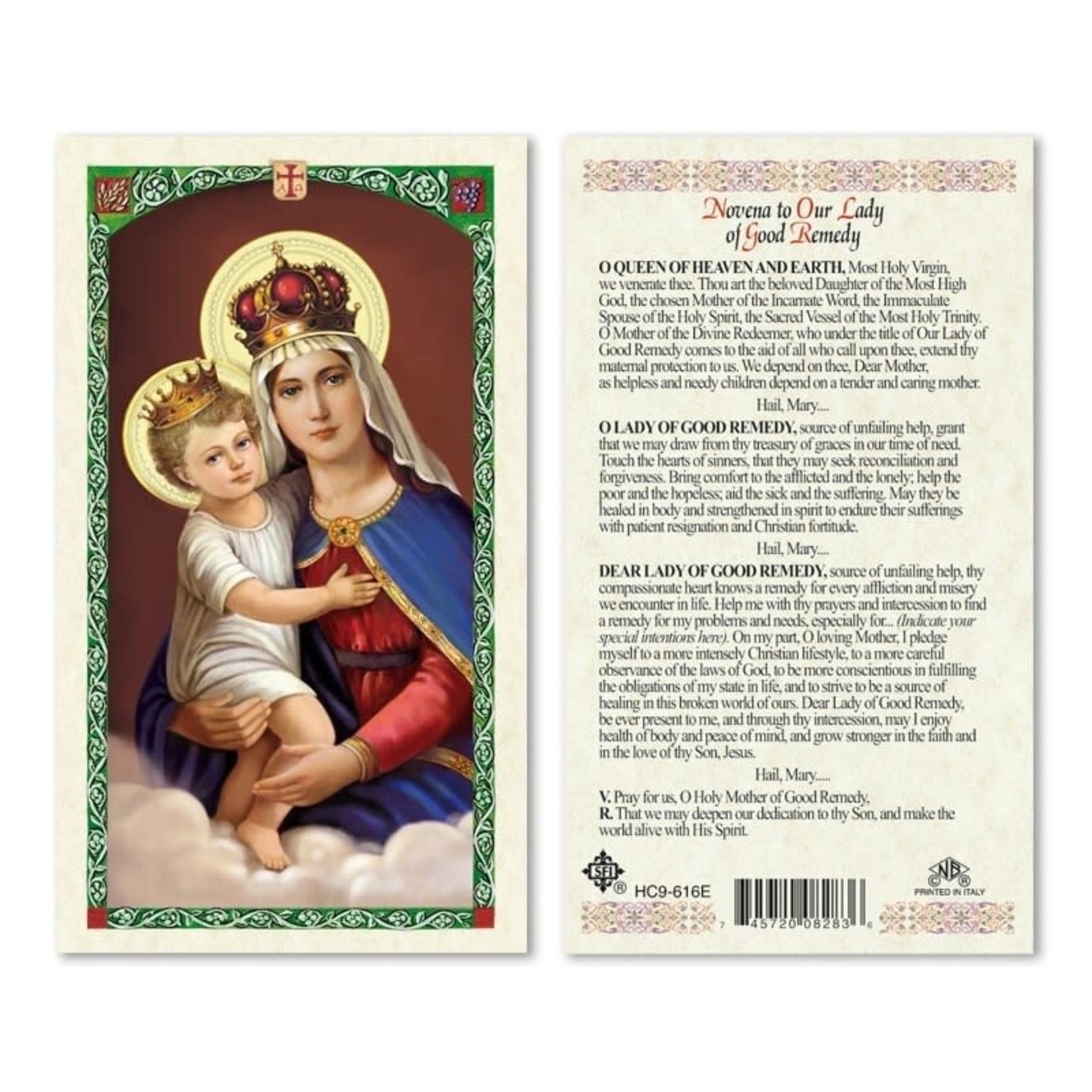 Prayer Card Our Lady of Good Remedy
