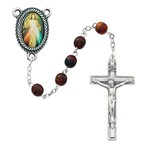 Divine Mercy Red Marble Bead  Rosary