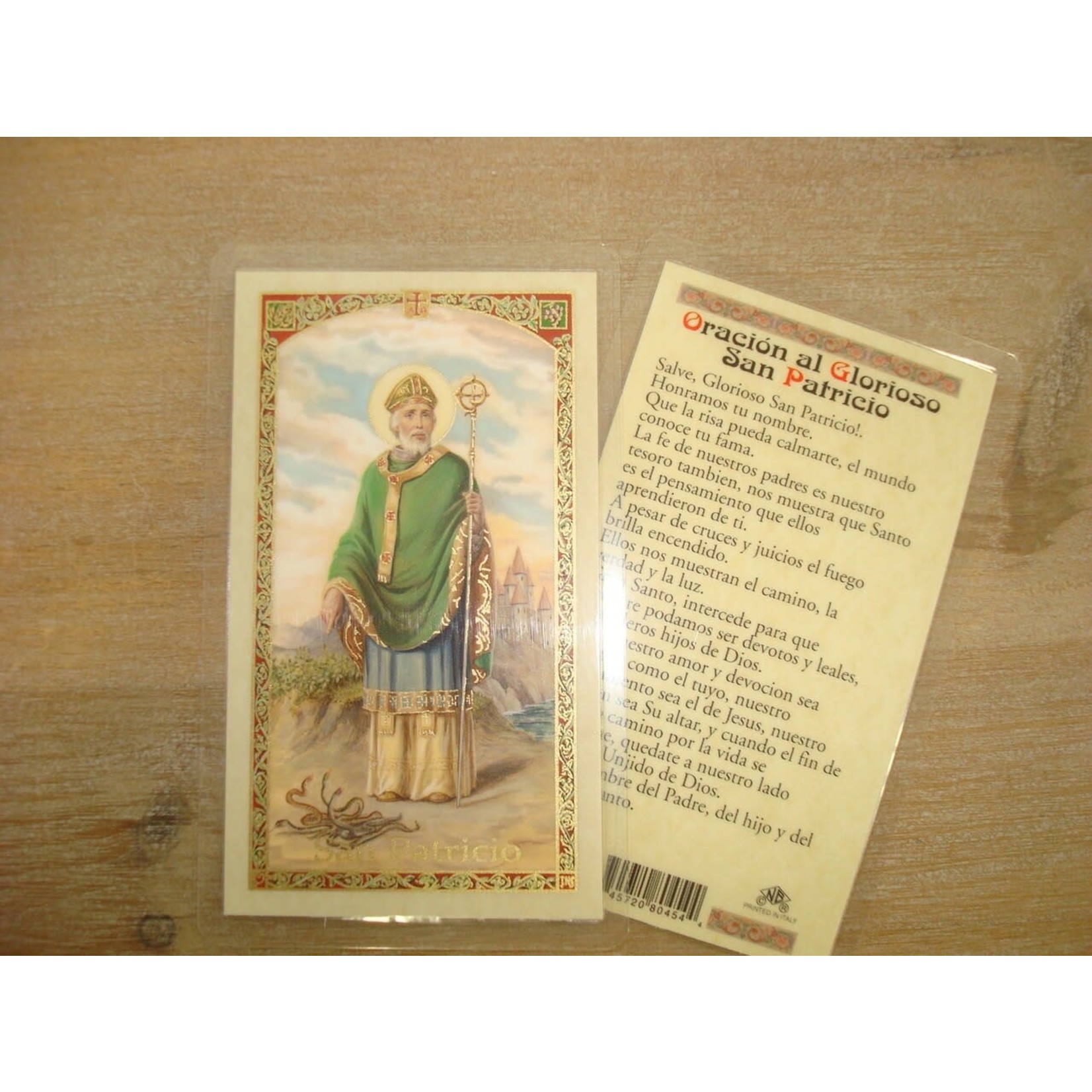 San Patricio Prayer Card (Spanish)