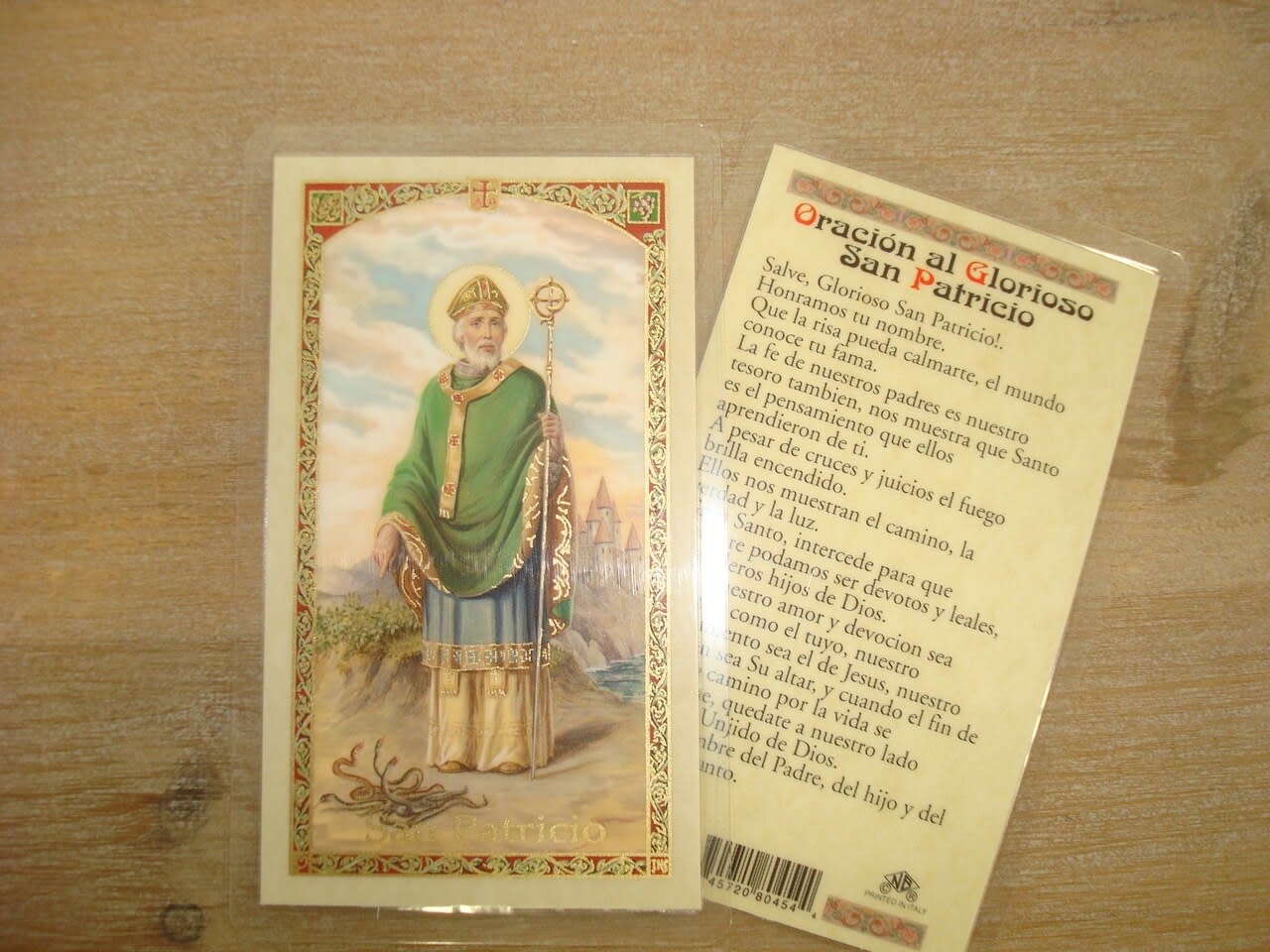 San Patricio Prayer Card (Spanish) - St. Paul's Catholic Books & Gifts