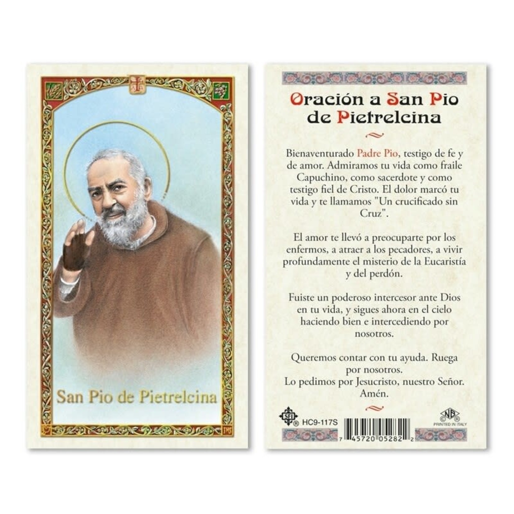 San Pio de Pietrelcina Prayer Card (Spanish)