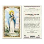 Santa Lucia Prayer Card (Spanish)