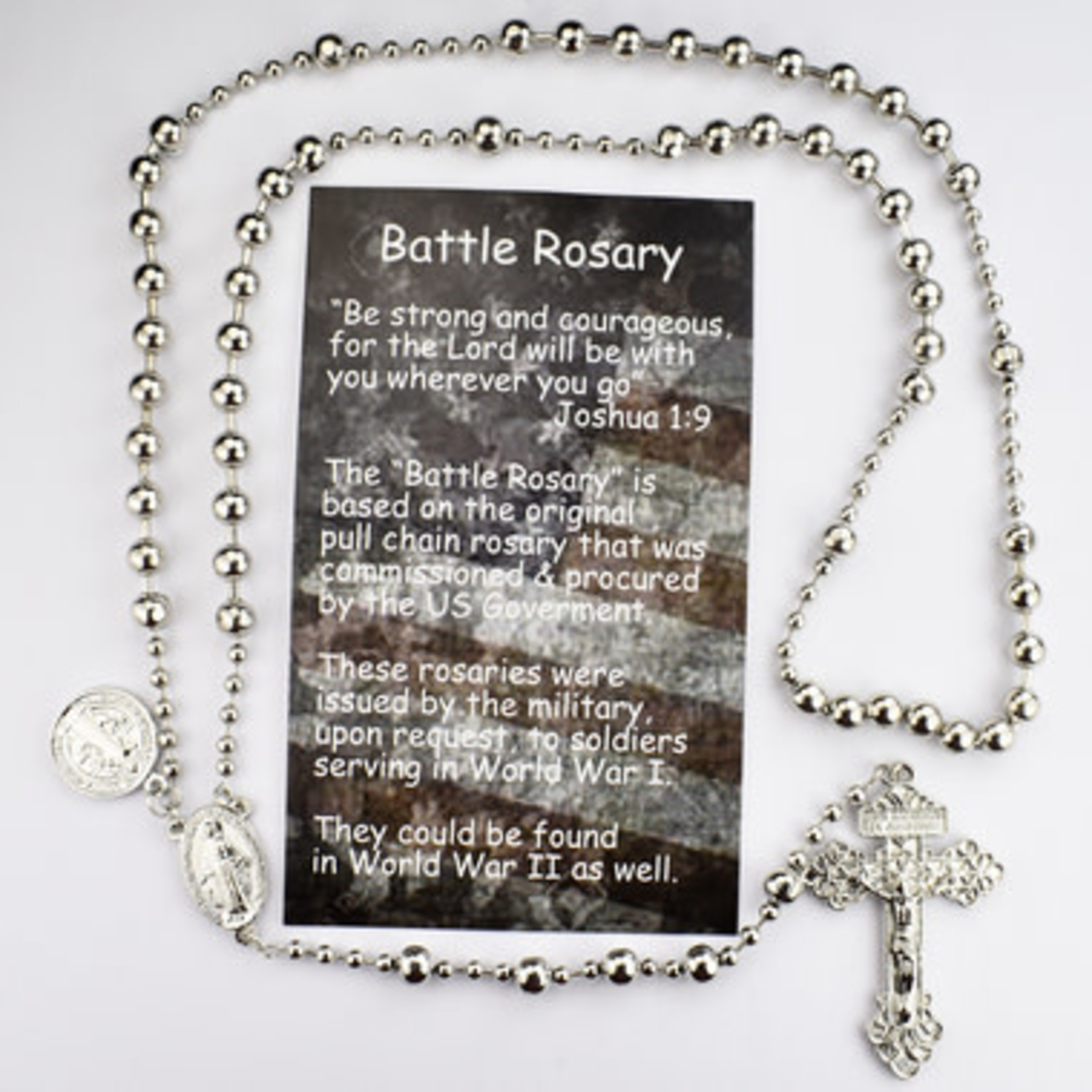 Silver Plated Battle Rosary