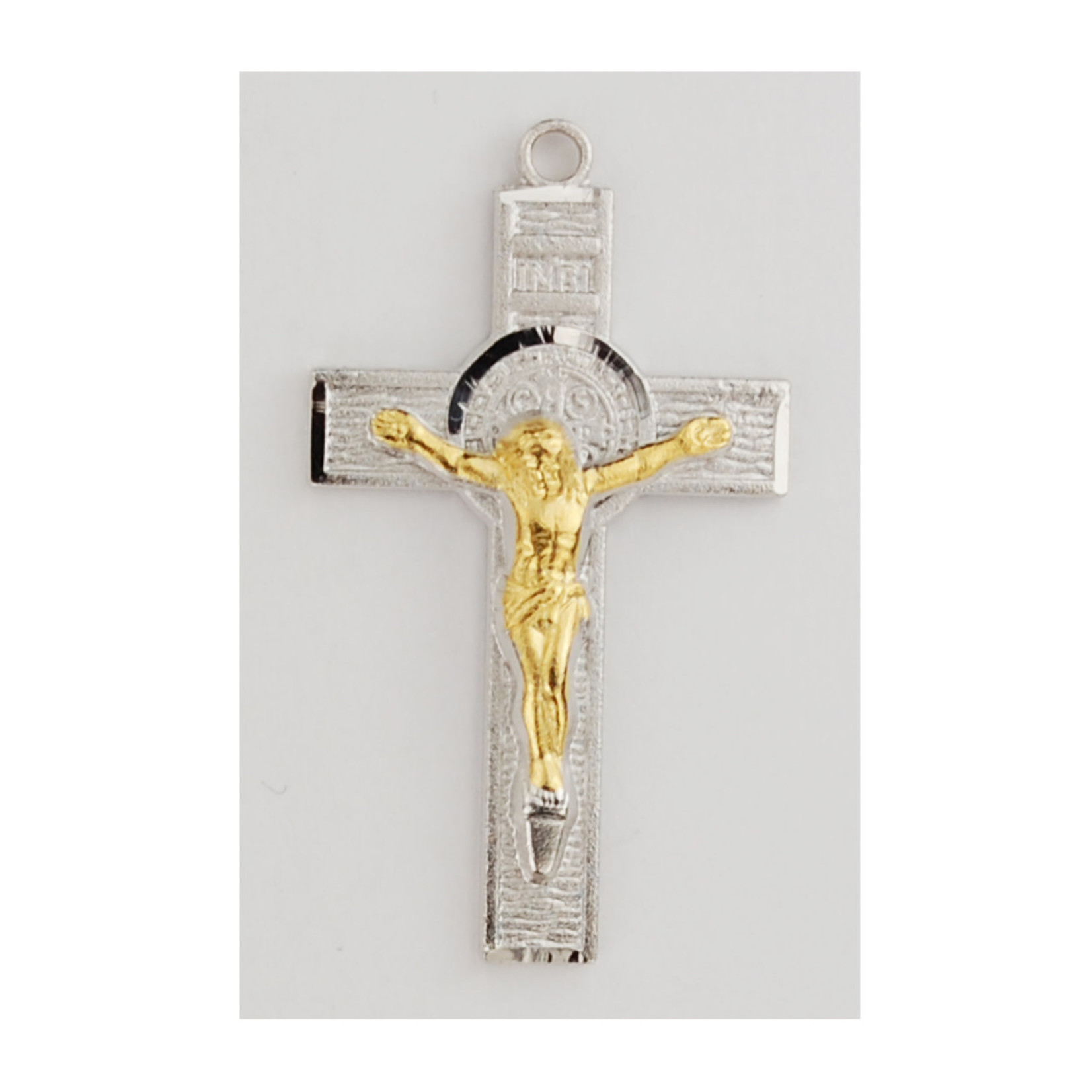 St Benedict Crucifix Sterling TwoTone L9199