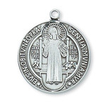 McVan St Benedict Sterling Medal Large w/24” Chain