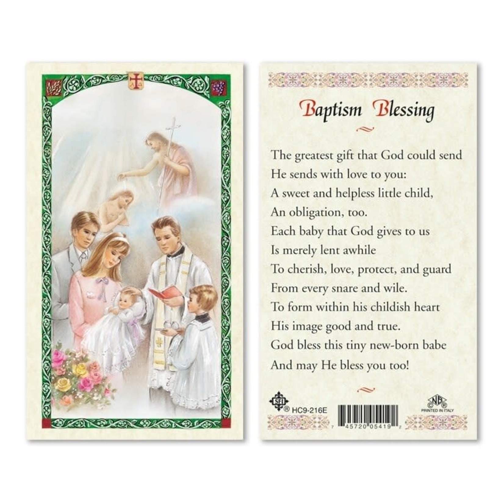 Prayer Card- Baptism Blessing