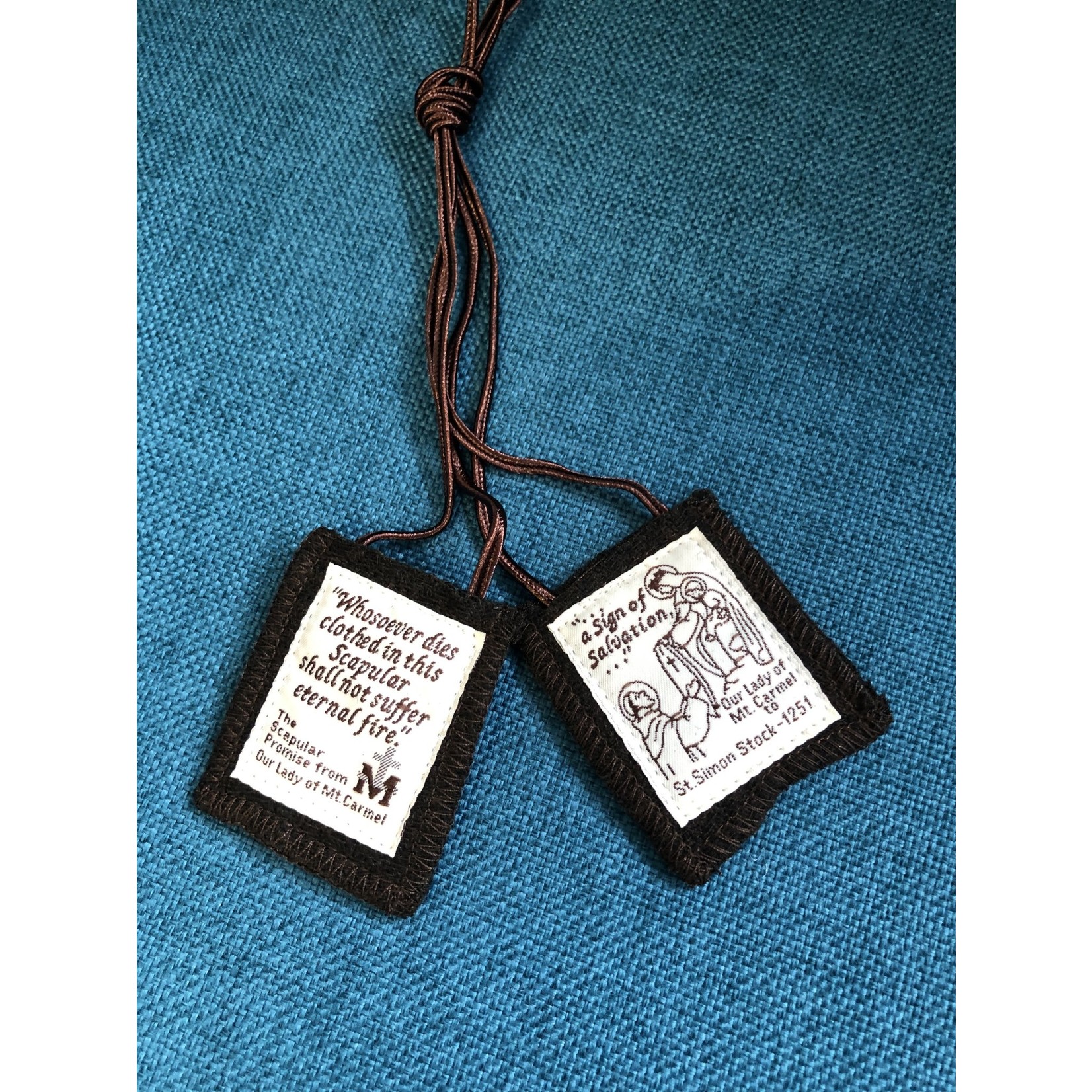 100% Wool Brown Scapular w/ Booklet