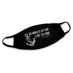 Face Mask "The World is Thy Ship" Black