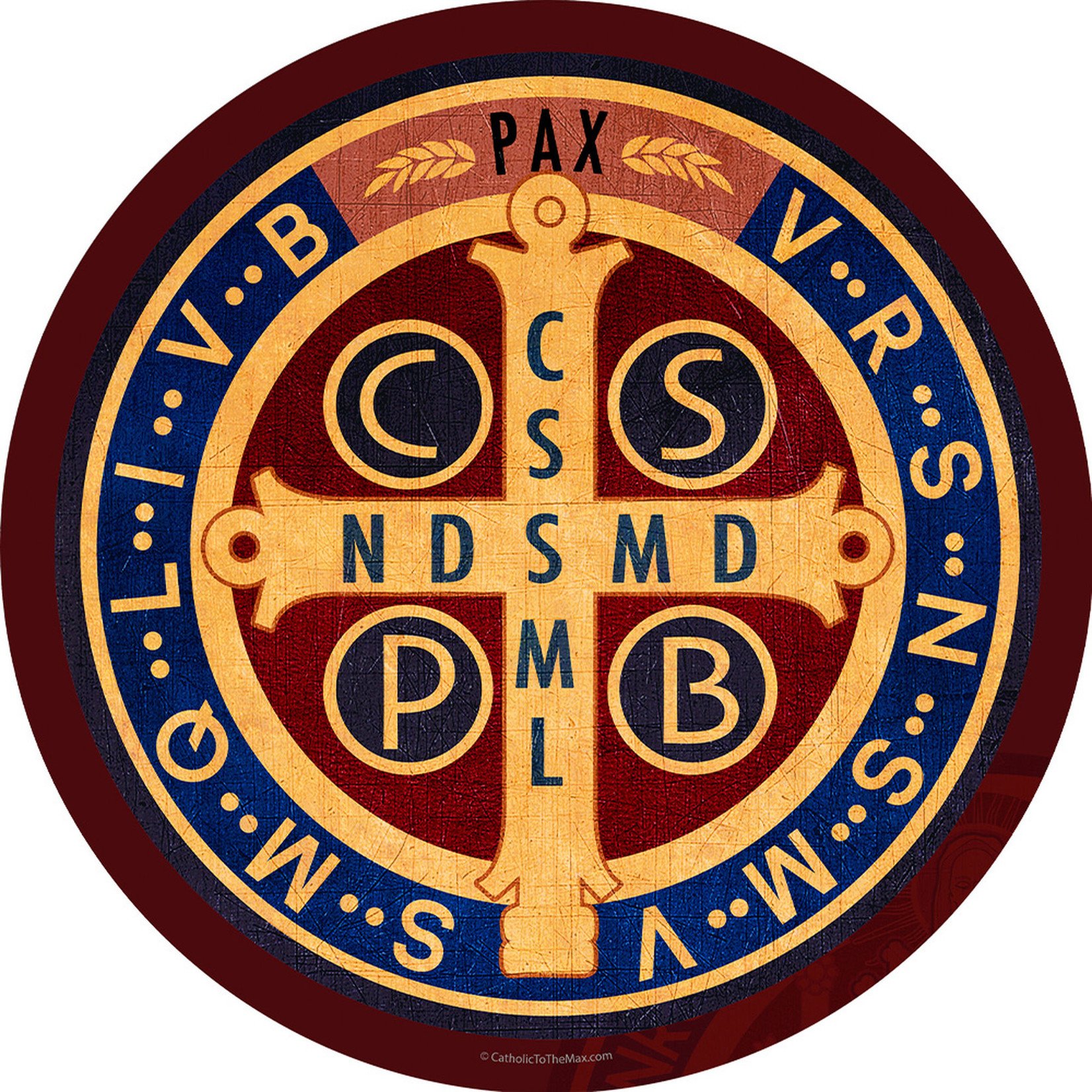Decal St Benedict Medal 3" Colored St. Paul's Catholic Books & Gifts