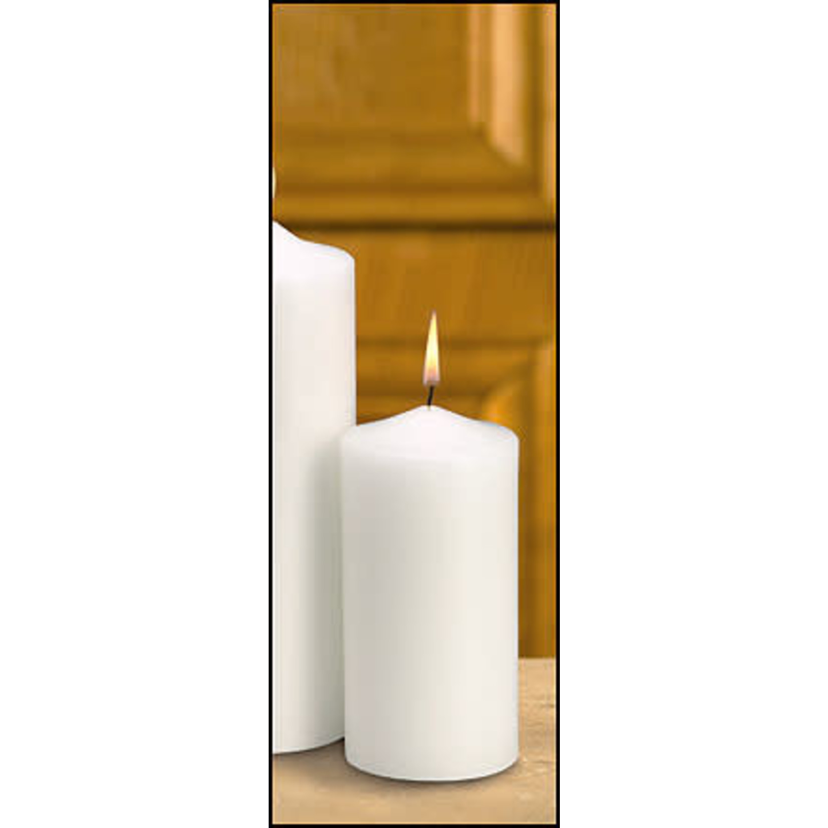 White Pillar Candle 6" Tall