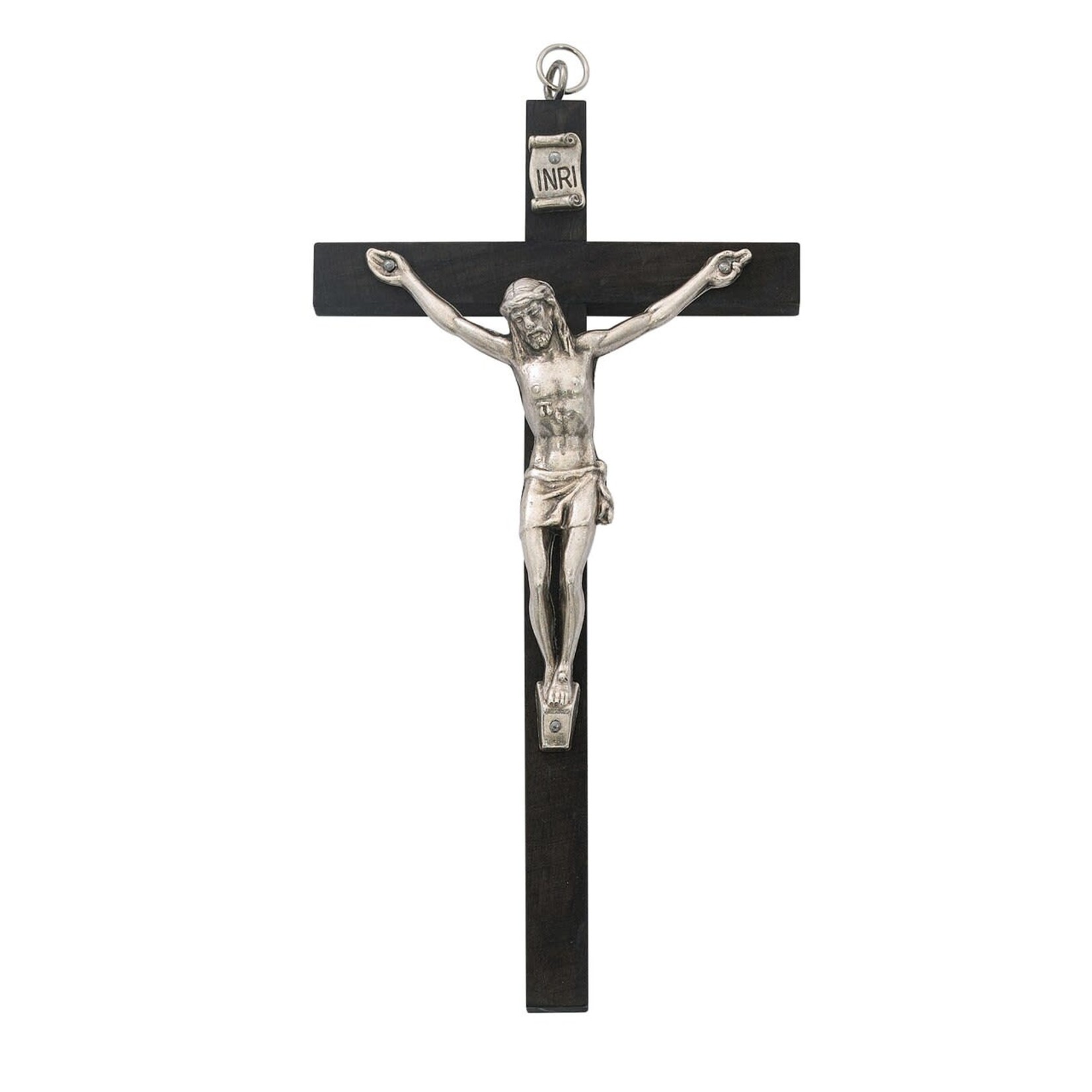 Black Wood Wall Crucifix 5"