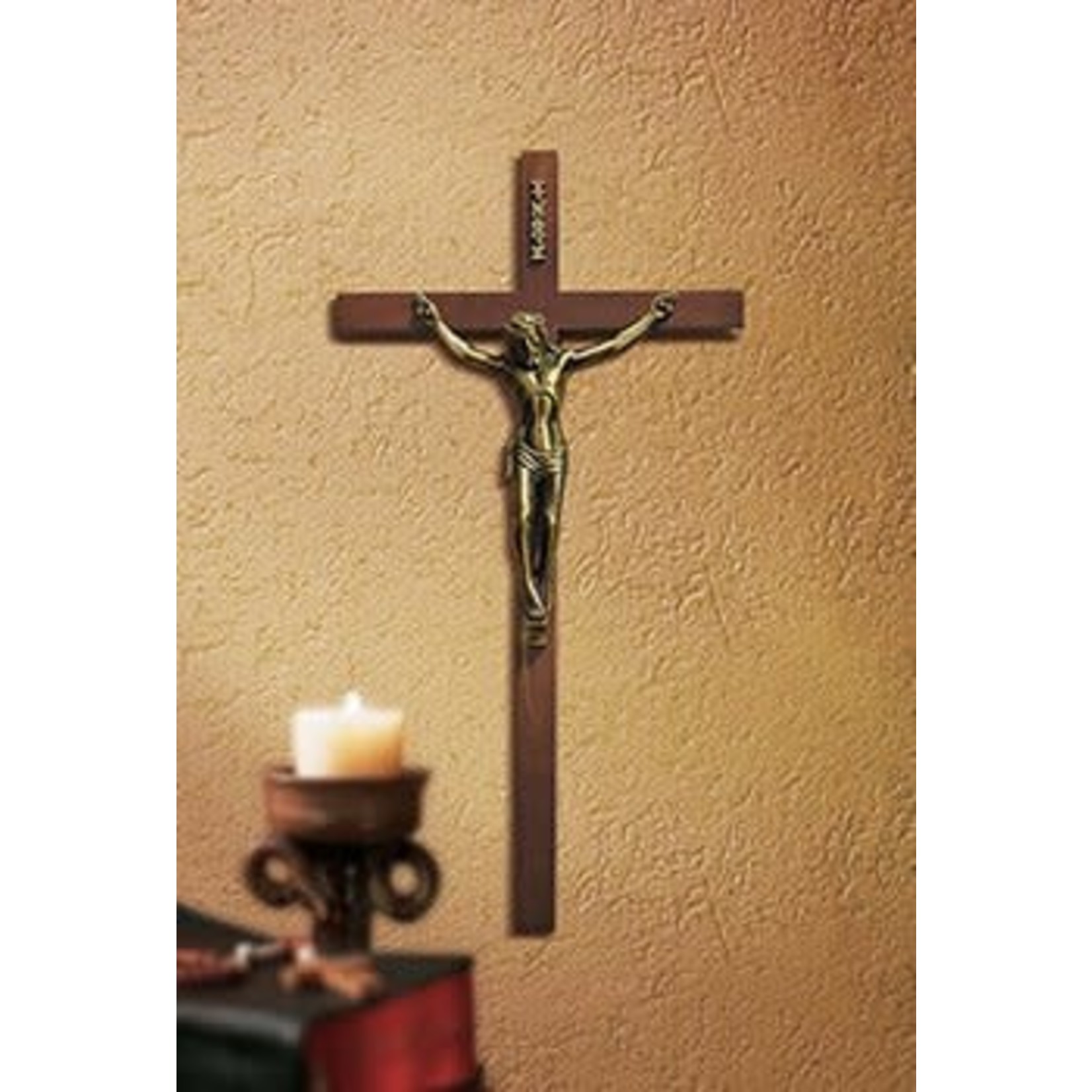 Maple Wall Crucifix  10" Thin Design