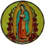 OL Guadalupe Round Stained Glass