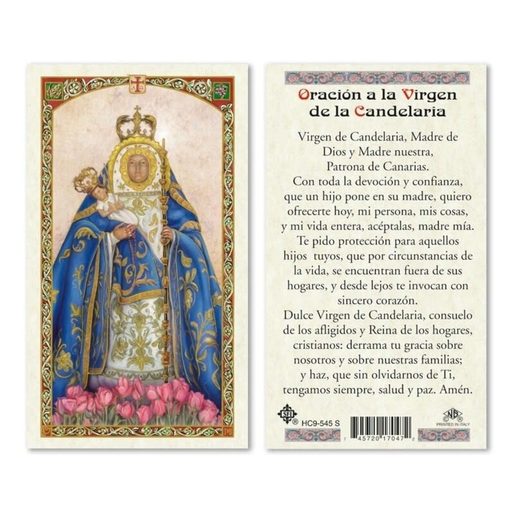 Nuestra Señora de la Candelaria Prayer Card (Spanish)