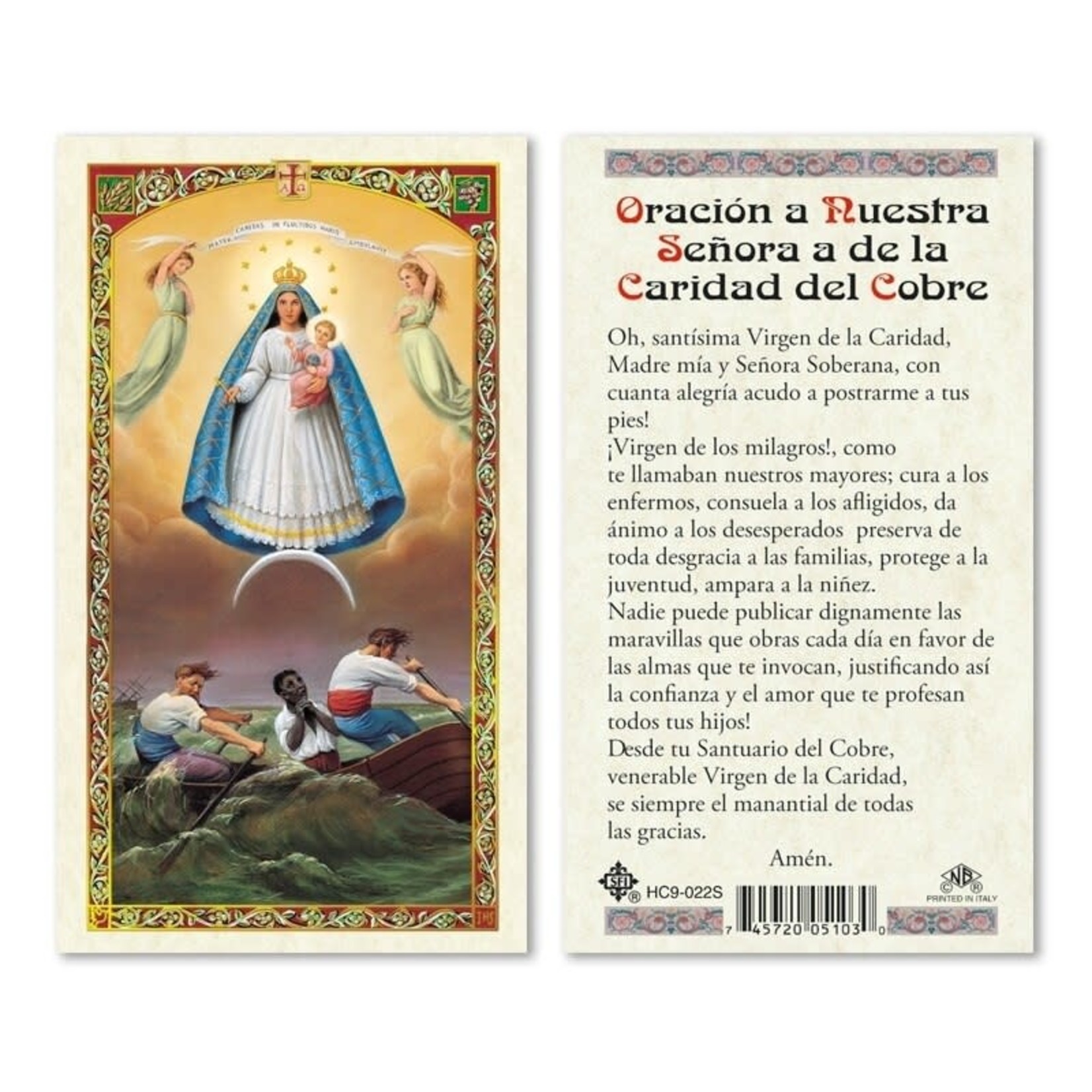 Nuestra Señora de la Caridad del Cobre Prayer Card (Spanish)