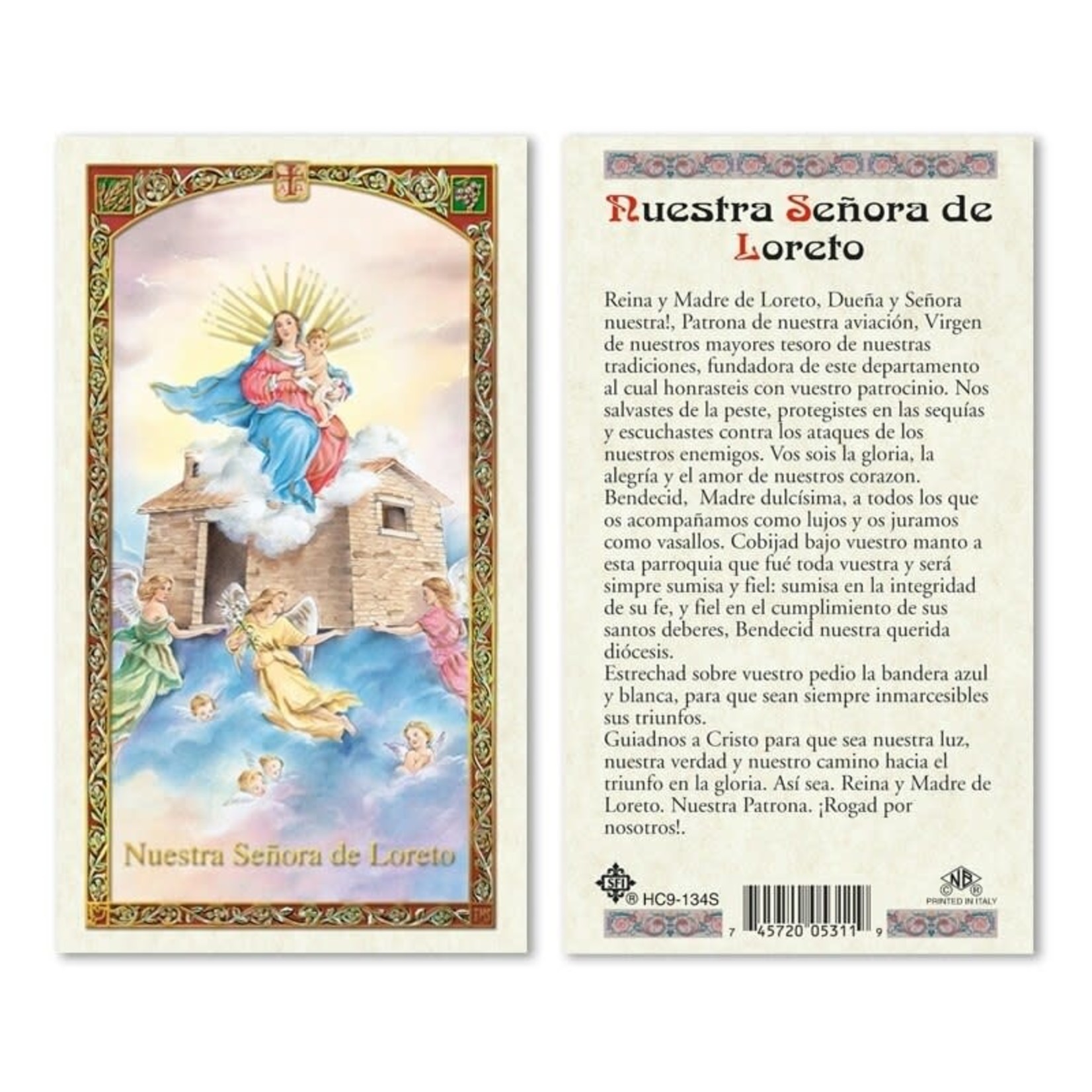 Nuestra Señora de Loreto Prayer Card (Spanish)