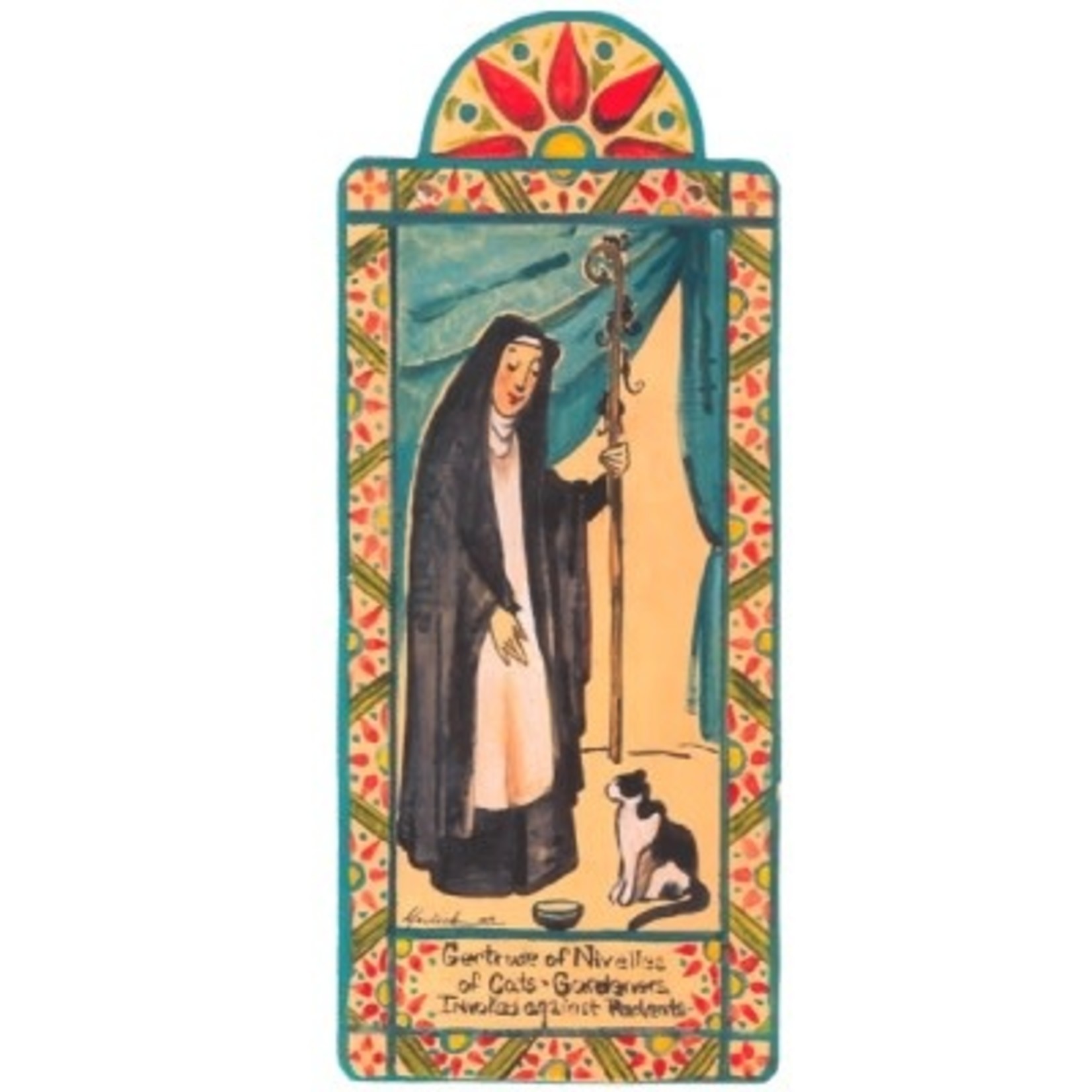 Retablo St Gertrude of Nevilles Pocket Saint