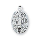 Tiny Miraculous Medal Sterling Silver L1203MI