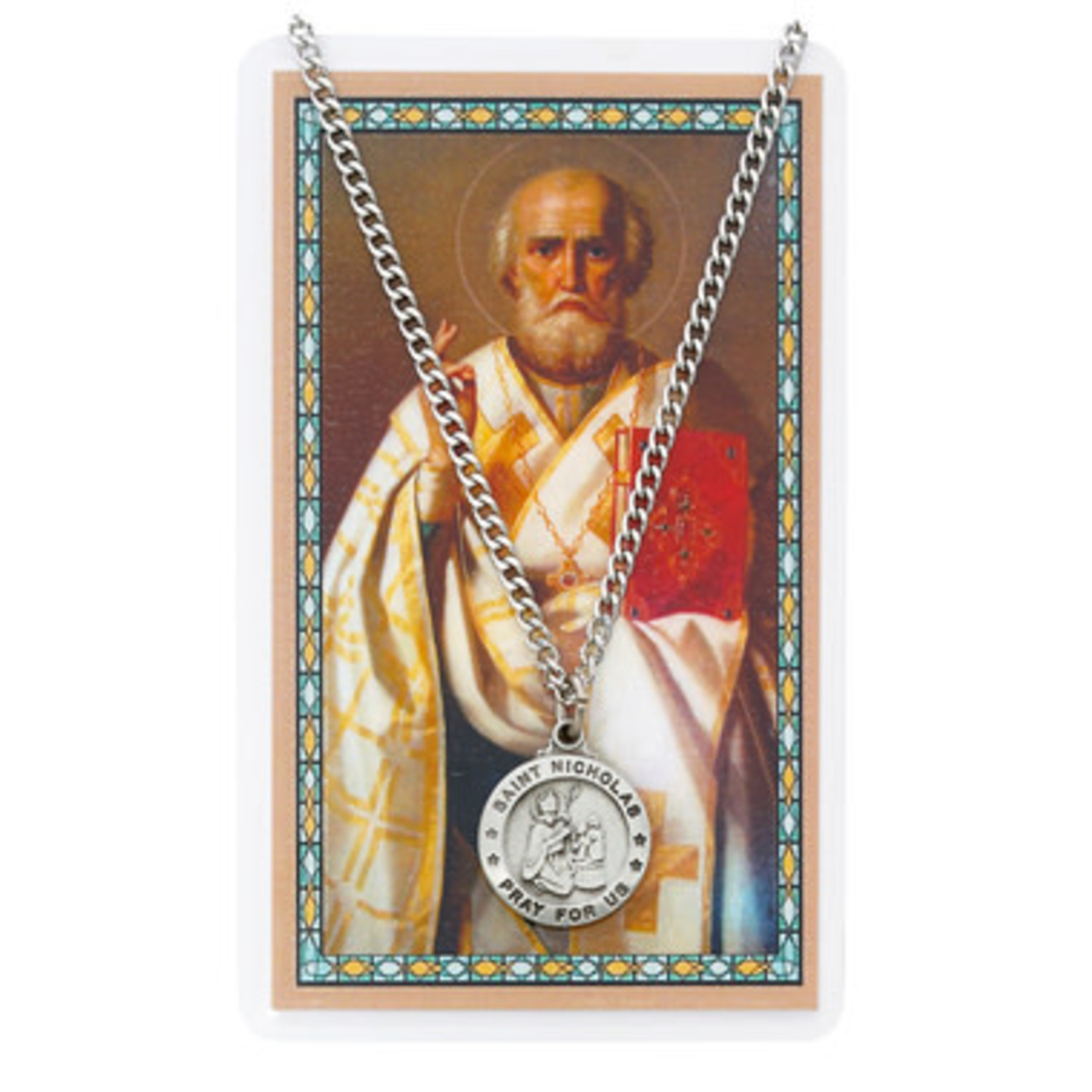 Saint Nicholas Medal and Prayer Card Set