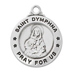 Saint Dymphna Medal Sterling Silver